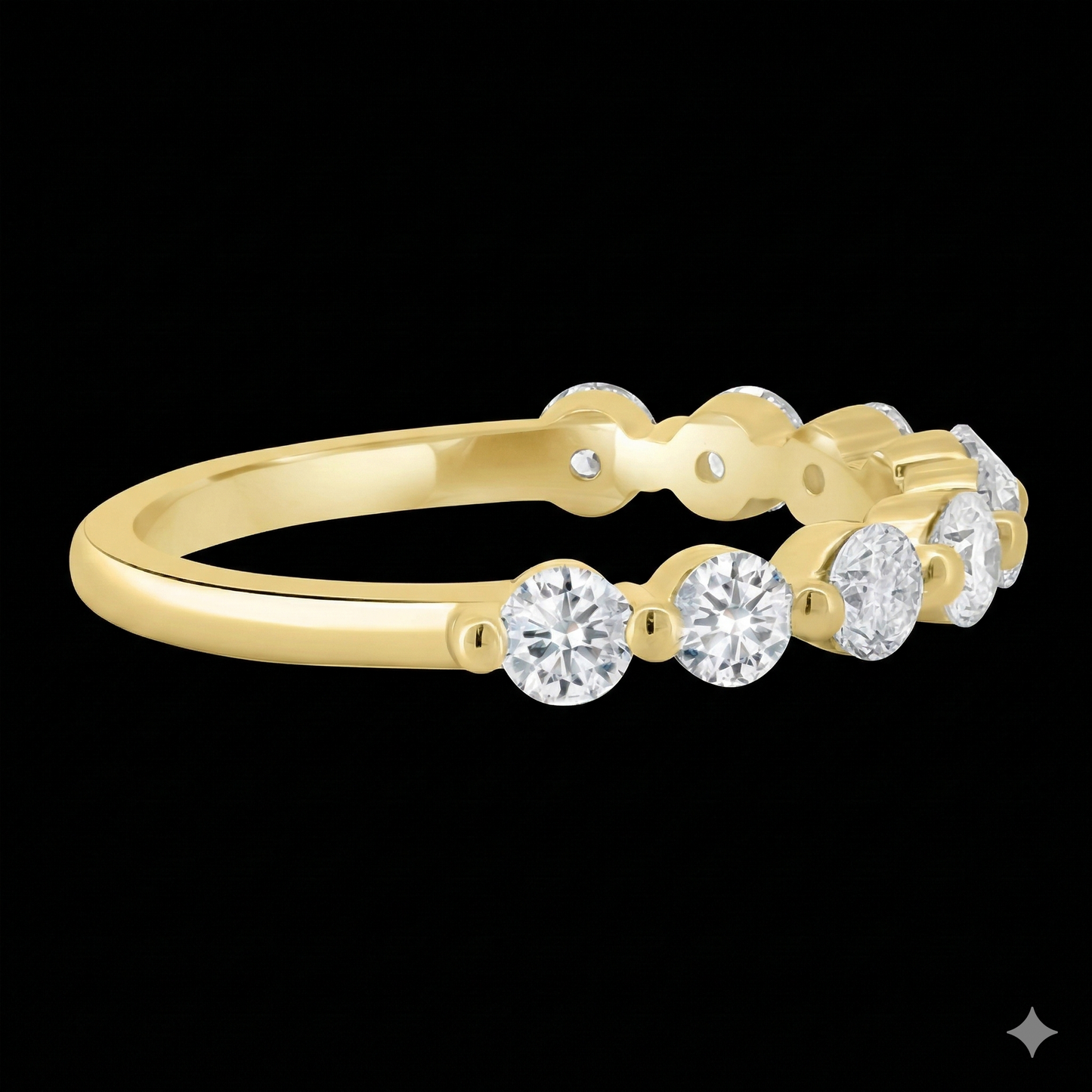 The Oval Band - Luxury Oval Diamond Wedding Band