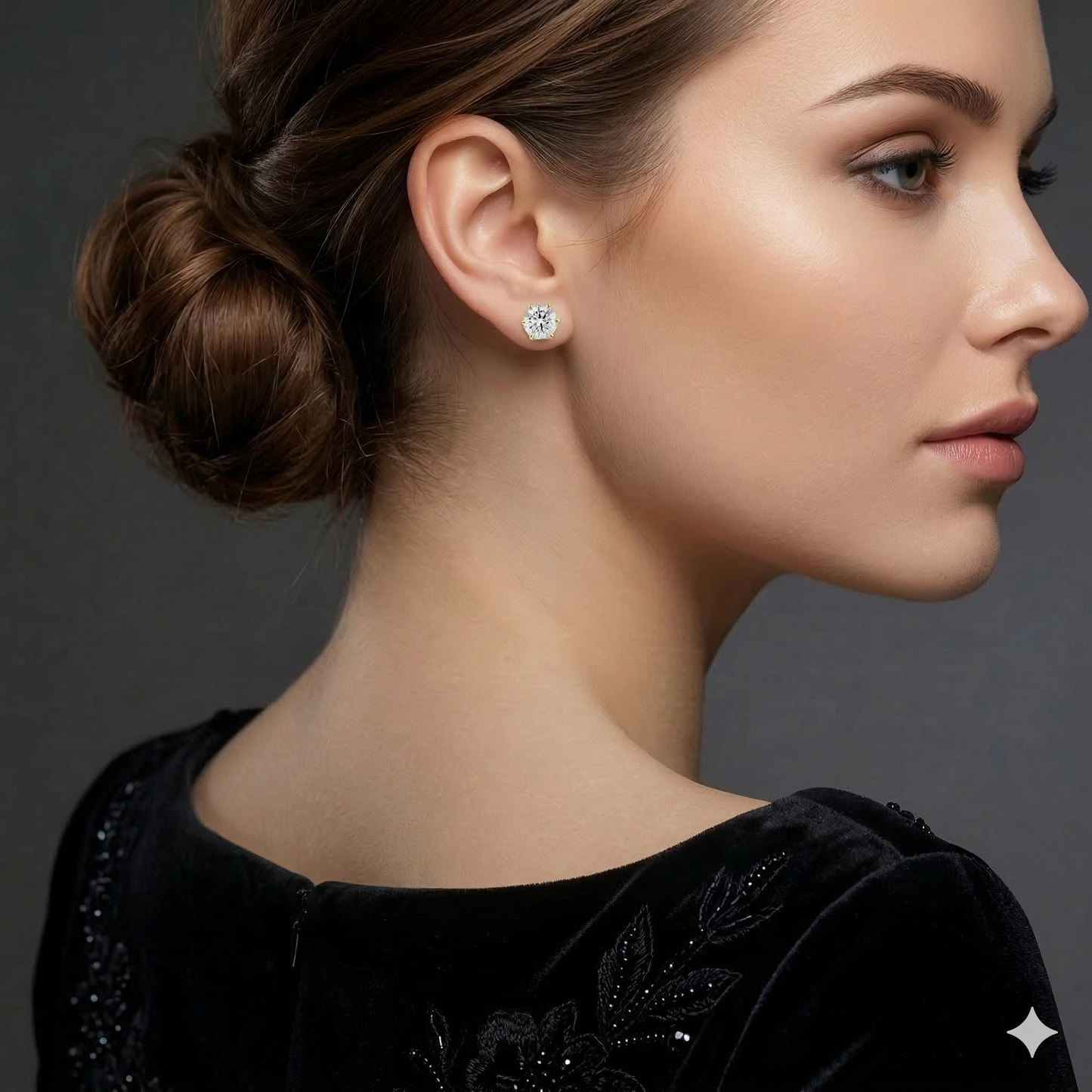1 Carat Lumière Diamond Stud Earrings - Luxury Six-Claw Setting