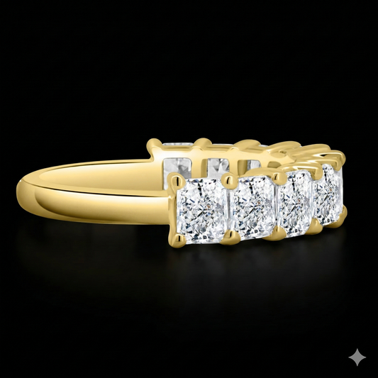 The Radiant Band - Luxury Radiant Cut Diamond Wedding Band