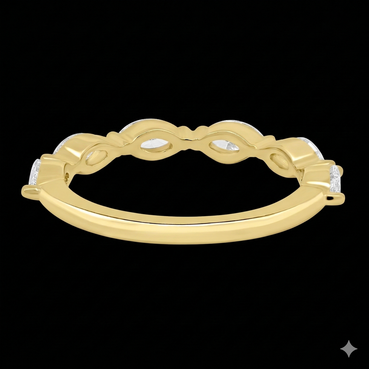 The Marquise Band - Luxury Marquise Diamond Wedding Band