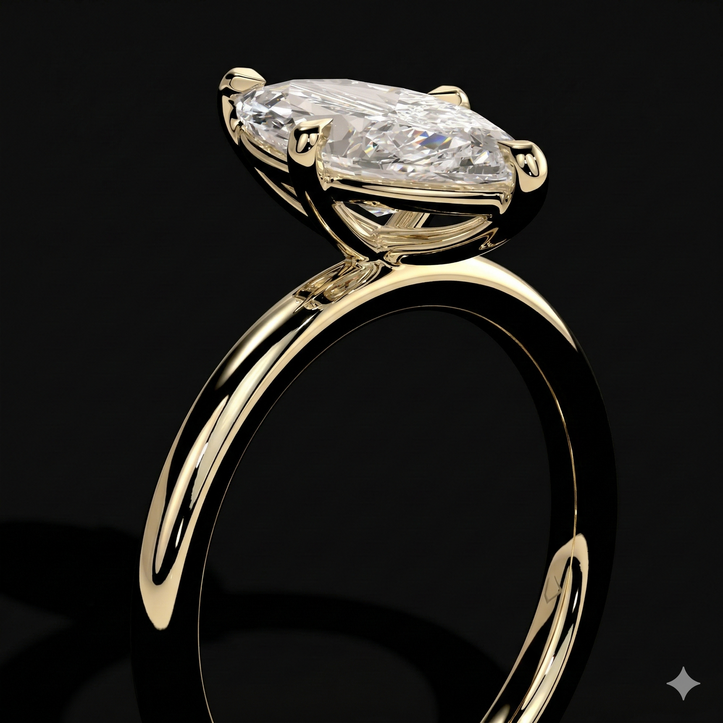 The Marquise Ring | Marquise Lab Grown Diamond Engagement Ring | D Color Bespoke Luxury