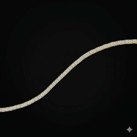 Classic 4 Claw Lab Diamond Tennis Bracelet - Luxury Hidden Clasp