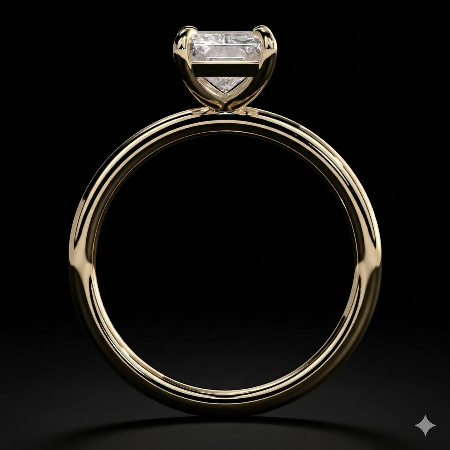 The Radiant Ring | Radiant Lab Grown Diamond Engagement Ring | D Color Bespoke Luxury