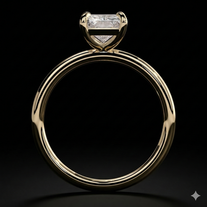 The Radiant Ring | Radiant Lab Grown Diamond Engagement Ring | D Color Bespoke Luxury