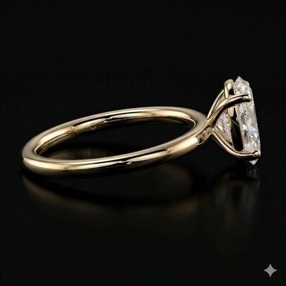 The Oval Ring | Oval Lab Grown Diamond Engagement Ring | D Color Bespoke Luxury
