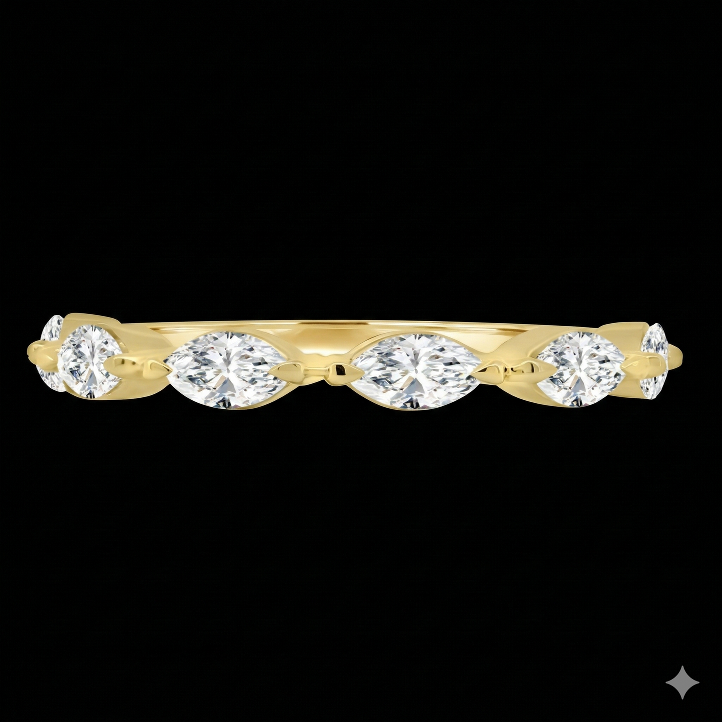 The Marquise Band - Luxury Marquise Diamond Wedding Band