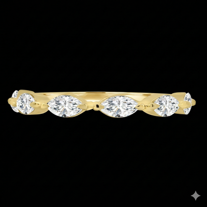 The Marquise Band - Luxury Marquise Diamond Wedding Band