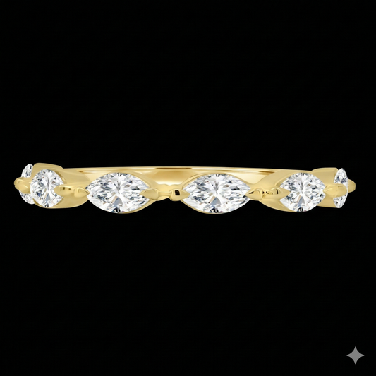 The Marquise Band - Luxury Marquise Diamond Wedding Band
