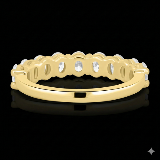 The Oval Band - Luxury Oval Diamond Wedding Band