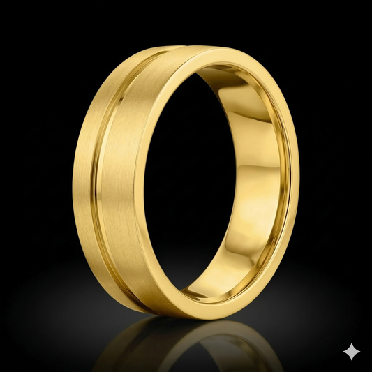 The Contrast Band - Luxury Men's Mixed Metal Wedding Band