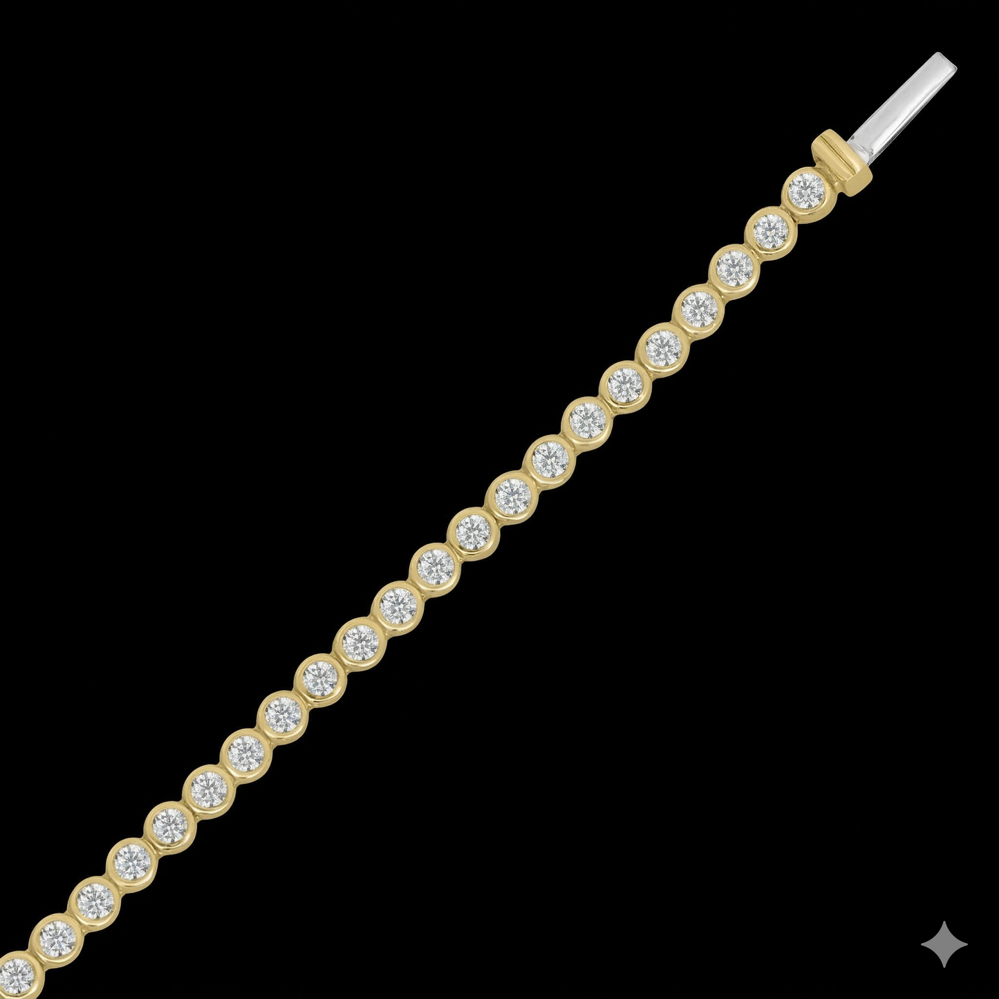 Vintage Lab Diamond Tennis Bracelet - Heirloom Hidden Clasp
