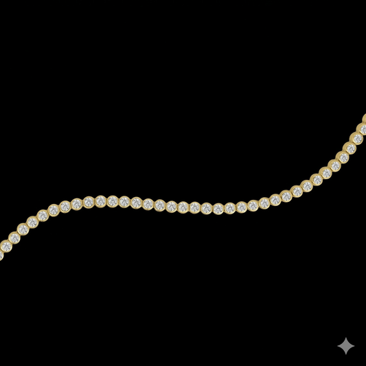 Vintage Lab Diamond Tennis Bracelet - Heirloom Hidden Clasp