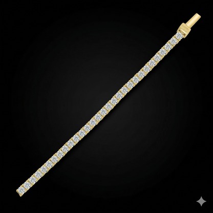Classic 4 Claw Lab Diamond Tennis Bracelet - Luxury Hidden Clasp
