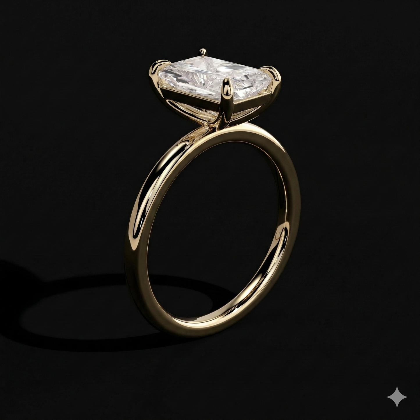 The Radiant Ring | Radiant Lab Grown Diamond Engagement Ring | D Color Bespoke Luxury