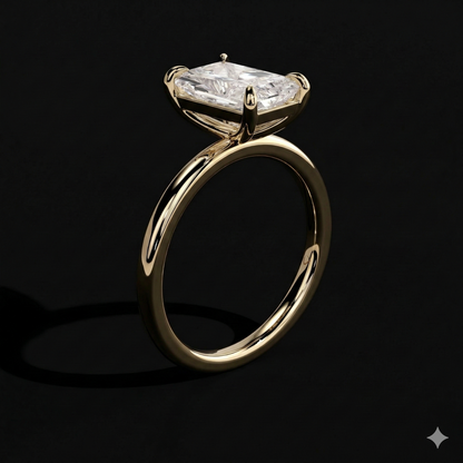 The Radiant Ring | Radiant Lab Grown Diamond Engagement Ring | D Color Bespoke Luxury