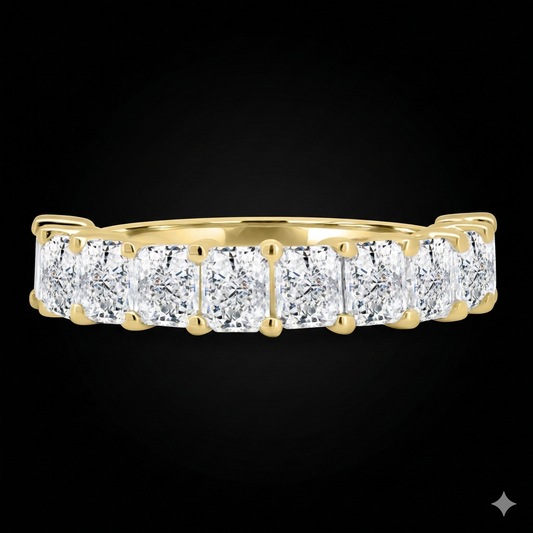 The Radiant Band - Luxury Radiant Cut Diamond Wedding Band
