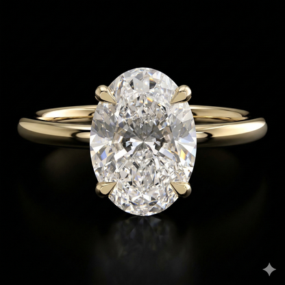 The Oval Ring | Oval Lab Grown Diamond Engagement Ring | D Color Bespoke Luxury