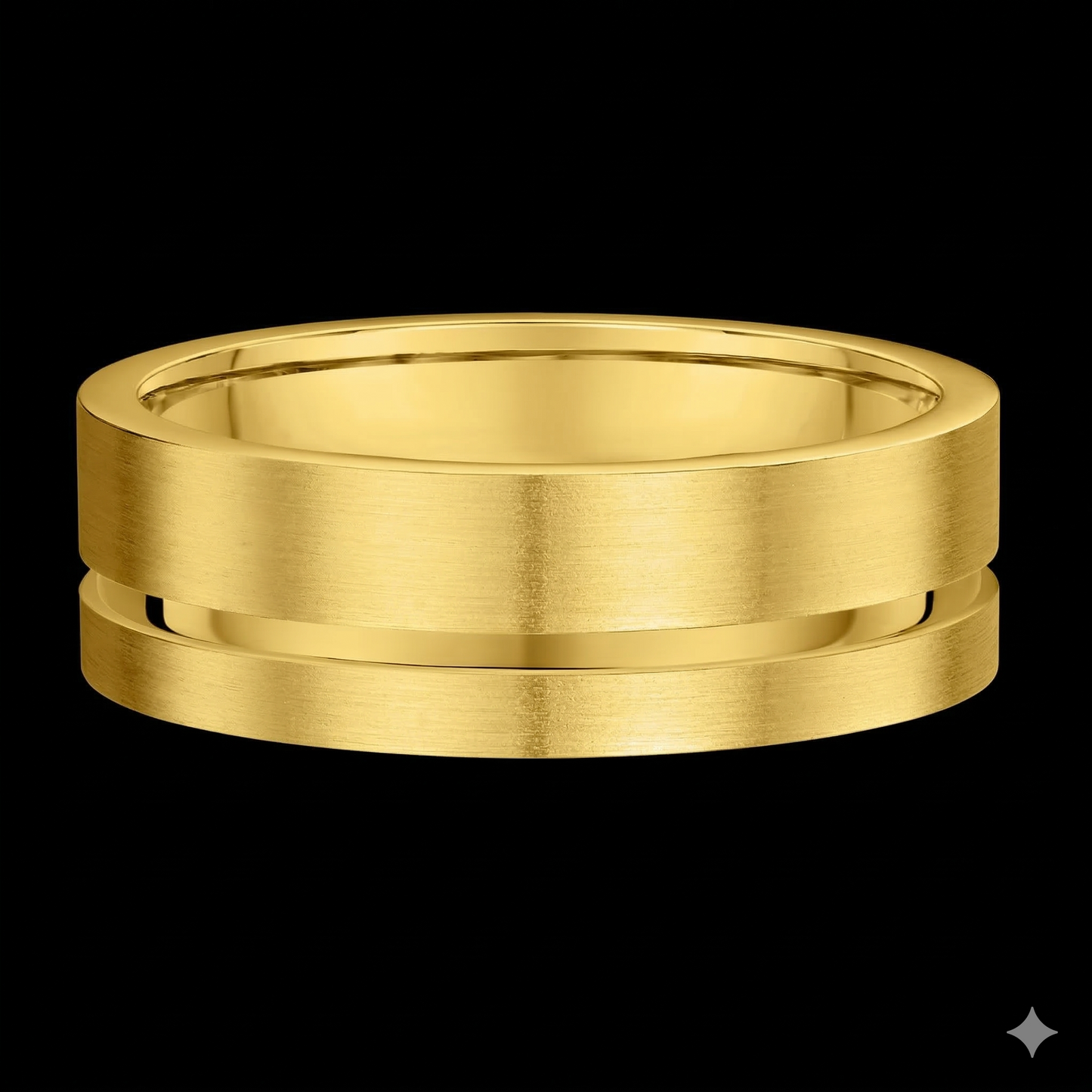 The Contrast Band - Luxury Men's Mixed Metal Wedding Band