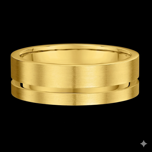 The Contrast Band - Luxury Men's Mixed Metal Wedding Band