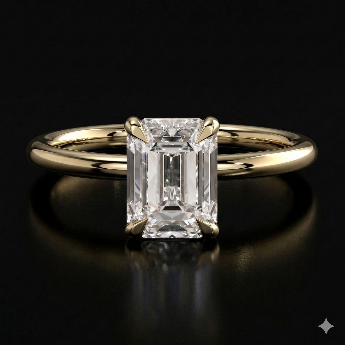 The Emerald Ring | Emerald Lab Grown Diamond Engagement Ring | D Color Bespoke Luxury