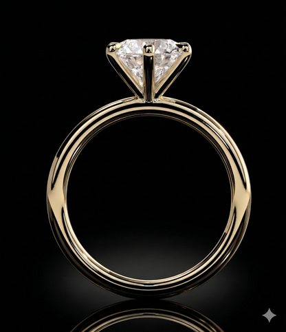 The Round Ring | Round Lab Grown Diamond Engagement Ring | D Color Bespoke