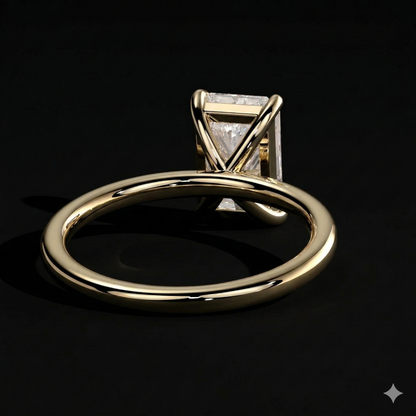 The Radiant Ring | Radiant Lab Grown Diamond Engagement Ring | D Color Bespoke Luxury