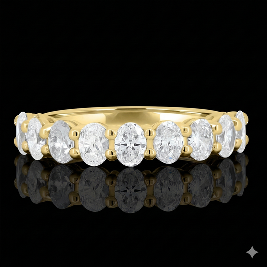 The Oval Band - Luxury Oval Diamond Wedding Band