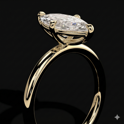 The Marquise Ring | Marquise Lab Grown Diamond Engagement Ring | D Color Bespoke Luxury