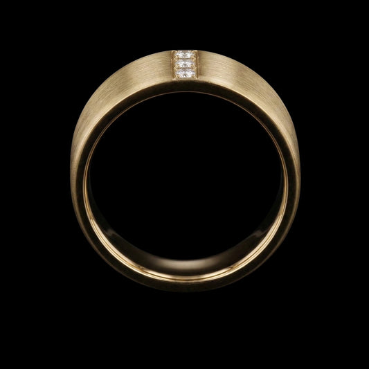 The Diamond Band - Luxury Men's 3-Stone Diamond Wedding Band