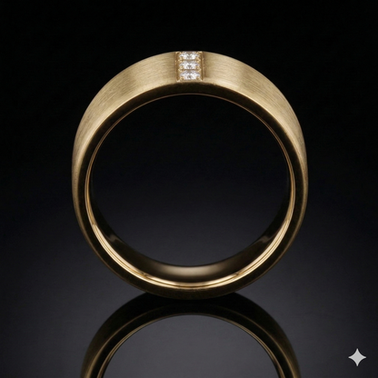 The Diamond Band - Luxury Men's 3-Stone Diamond Wedding Band
