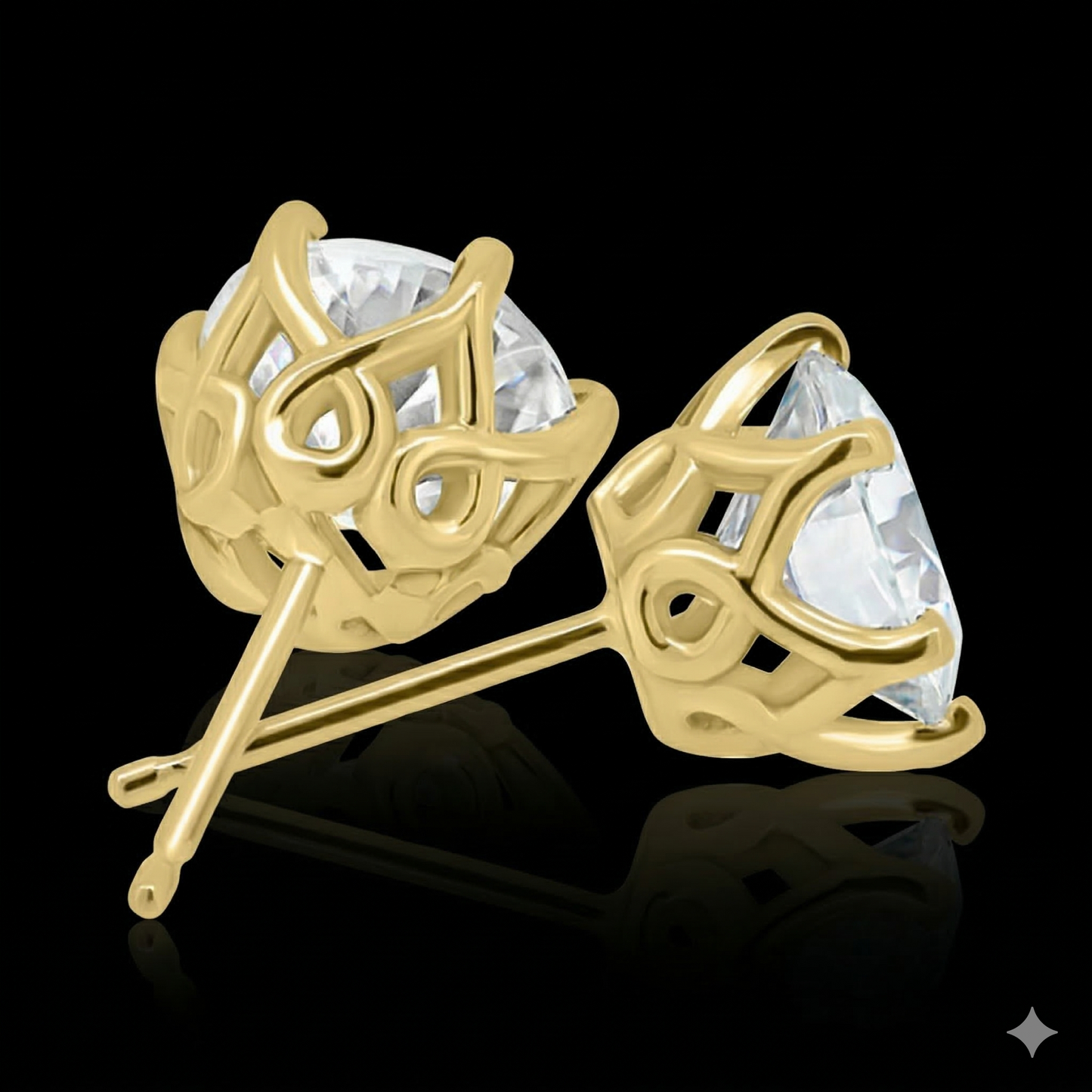 1 Carat Lumière Diamond Stud Earrings - Luxury Six-Claw Setting