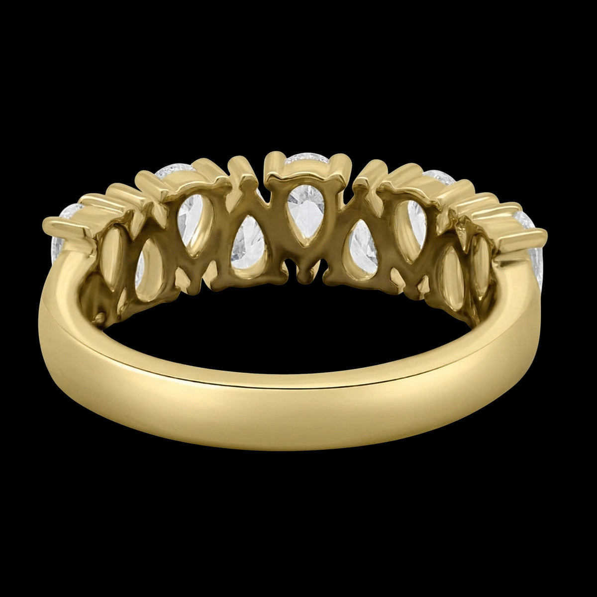 The Pear Band - Luxury Pear Diamond Wedding Band