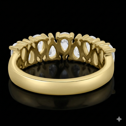 The Pear Band - Luxury Pear Diamond Wedding Band