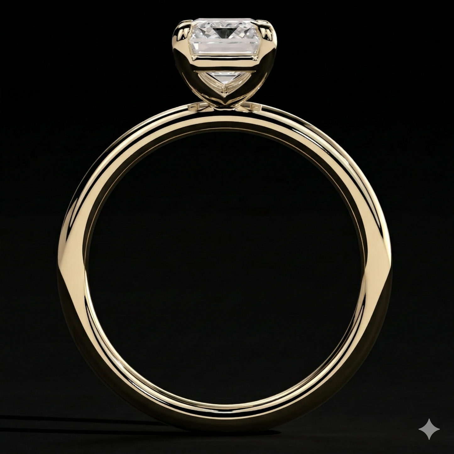 The Emerald Ring | Emerald Lab Grown Diamond Engagement Ring | D Color Bespoke Luxury