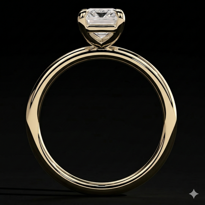 The Emerald Ring | Emerald Lab Grown Diamond Engagement Ring | D Color Bespoke Luxury