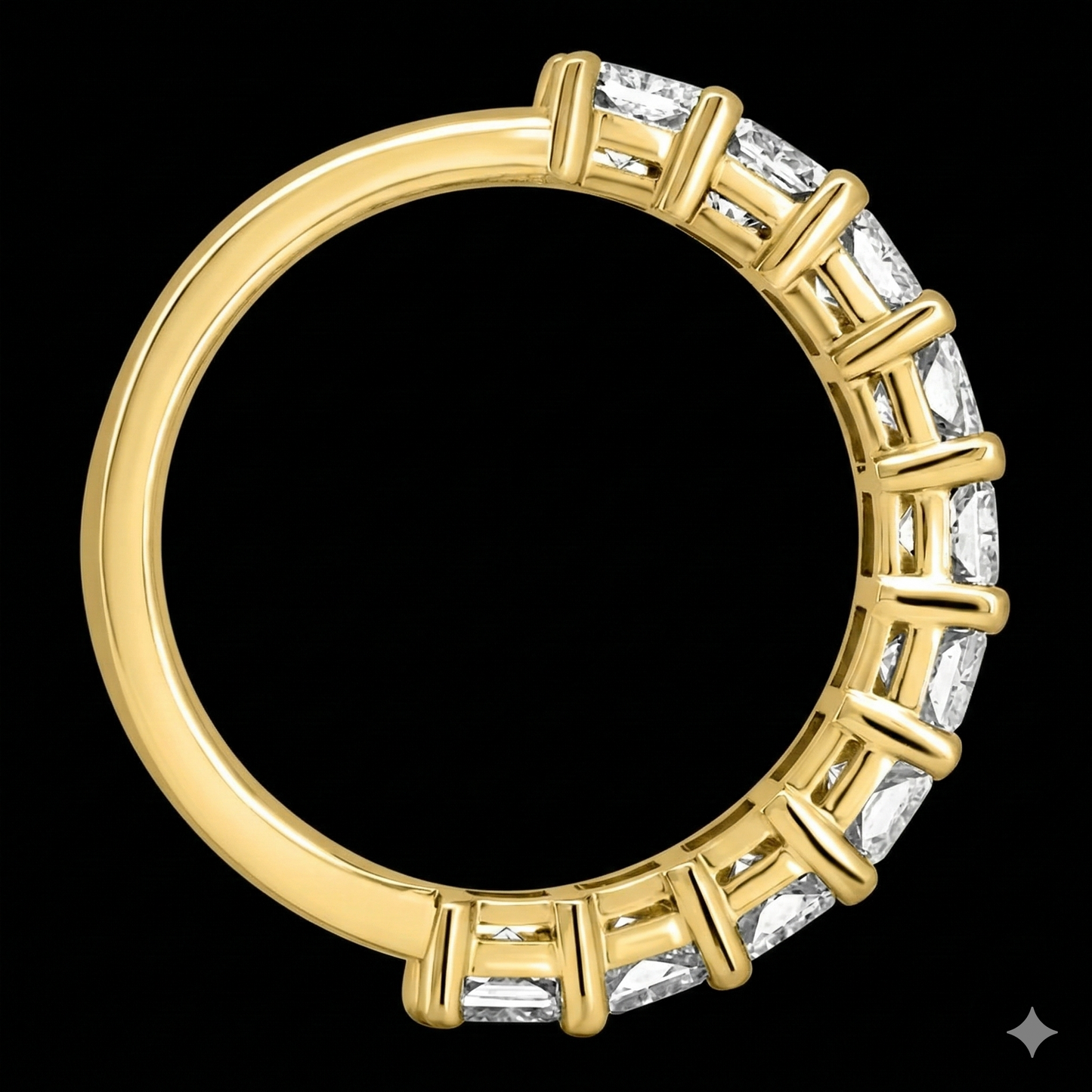 The Radiant Band - Luxury Radiant Cut Diamond Wedding Band