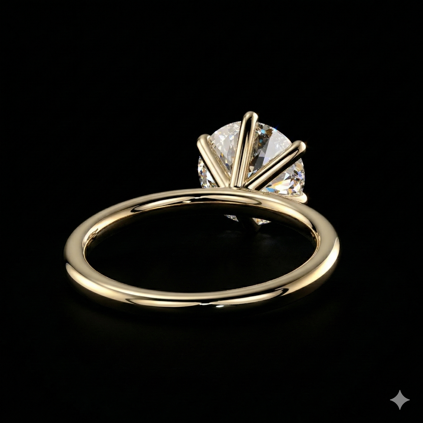 The Round Ring | Round Lab Grown Diamond Engagement Ring | D Color Bespoke