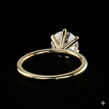 The Round Ring | Round Lab Grown Diamond Engagement Ring | D Color Bespoke